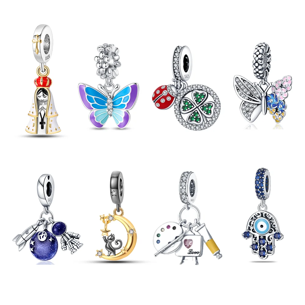 Versilbertes Statement-Armband mit Bösem-Auge-Anhänger, Schimmernde Blaue CZ-Verzierung, Hypoallergen, Trendiges Geschenk