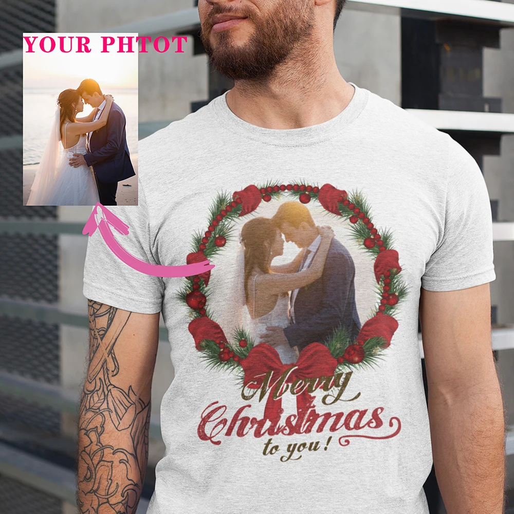 Custom short or long tshirt unisex customization Your Own Idea Here Insert Design Christmas Gifts for boyfriend wife family