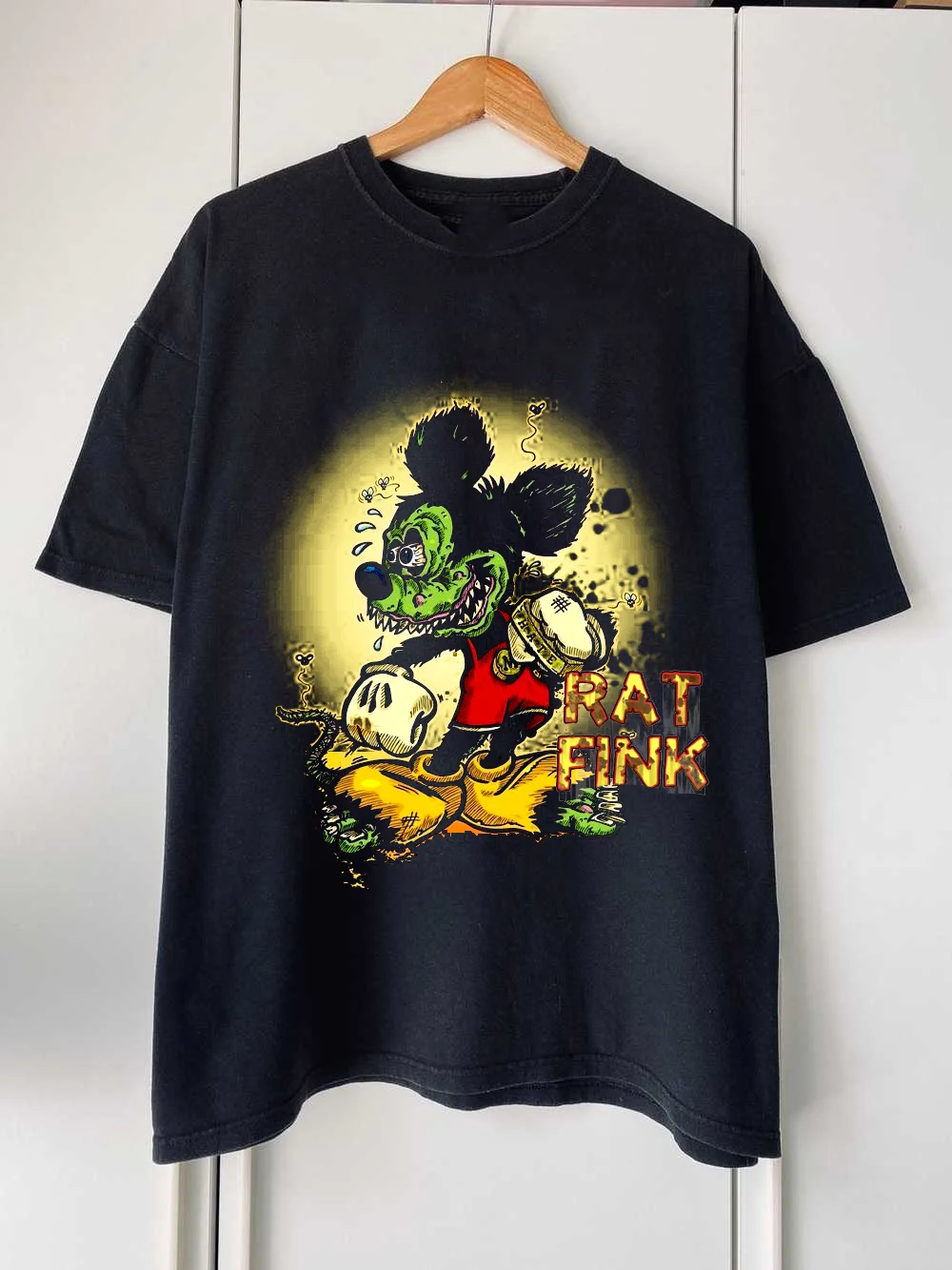 Rare Ed Roth Rat Fink Cotton Gift For Fan Black S-2345XL Unisex T-shirt TMB1051