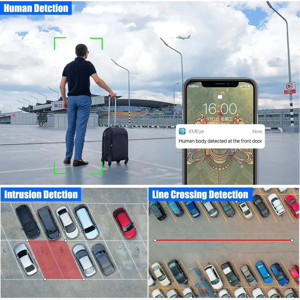 컬러뷰 유선 CCTV 카메라 NVR 키트 5MP PTZ 카메라 팬 틸트 인체 추적 양방향 오디오 16채널 PoE 보안 카메라 시스템 (가정용)