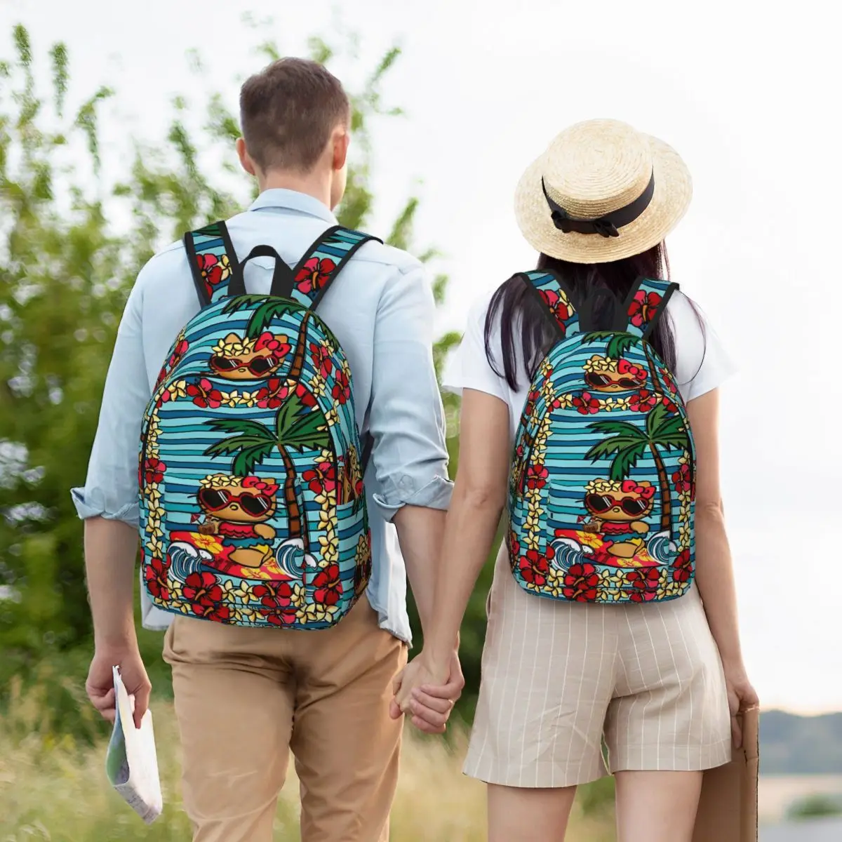 Hello Kitty Cute Cartoon Backpack Leisure Backpacks Teen Sport Print High School Bags Design Rucksack