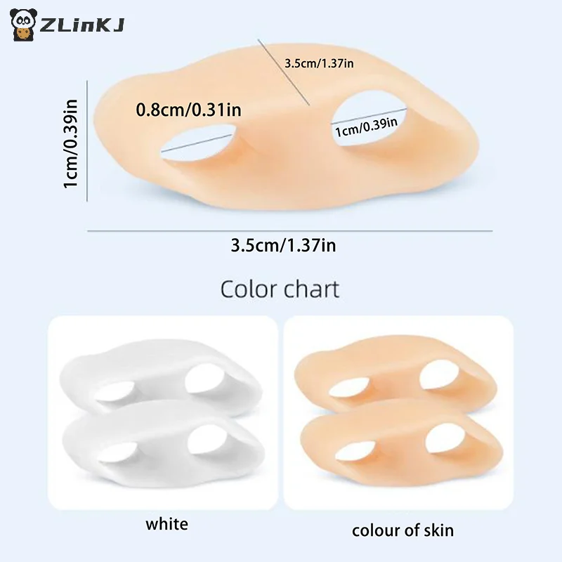 ▶ Corrector de silicona para Hallux Valgus, Gel para el cuidado de los pies, separador de dedos, Protector de dedo pequeño, alisador de juanete, herramienta de pedicura, 1 par