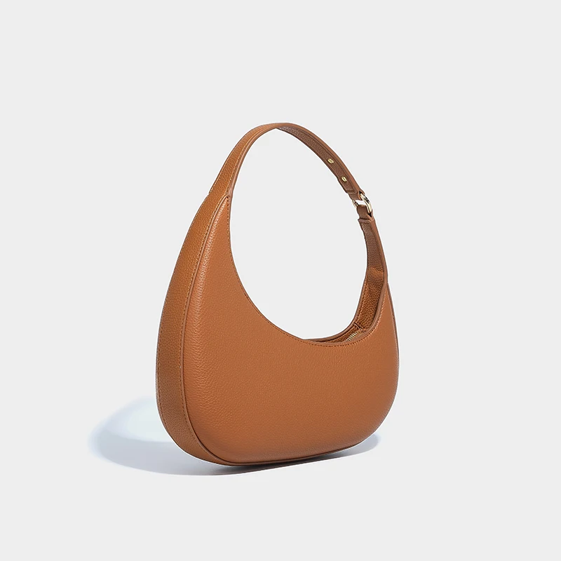 Borsa ascellare per donna borsa e borsa di design di lusso 2024 nuovo nella moda PU personalità irregolare manico superiore spalla con cerniera