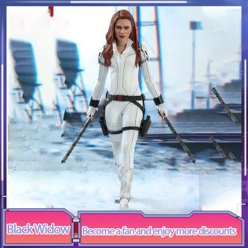 

Original Hot Toys Black Widow Action Figure 1/6 Natalia Alianovna Romano White Snow Wear Version Figurine HT MMS601 Statue Gifts