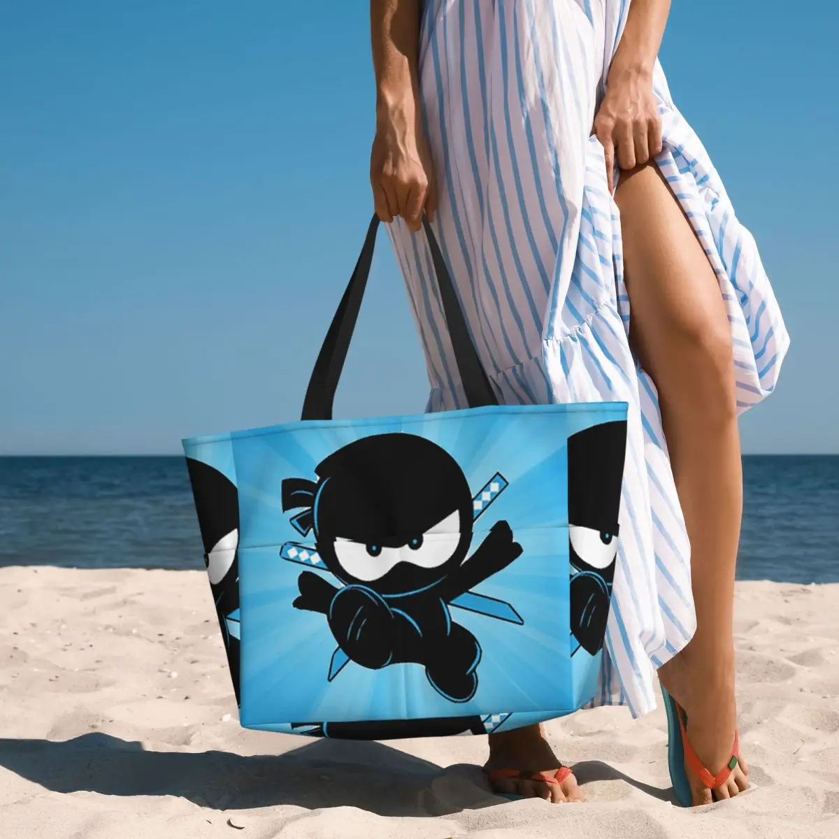 

Ninja Kidz Beach Tote Bag Sport Gym Yoga Duffle Large Tote Bag Women Travel Bag Fitness bag