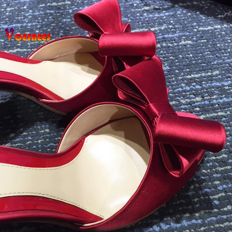 Sweet Mule Women Slippe Silk Butterfly Knot Mules Slip-on Kitten Heels Slippers Satin Dress Causal Outdoor Sandals Shoes femme
