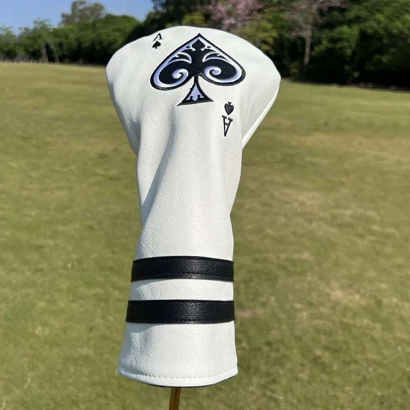 Simple Playing Card Golf Club Cover Iron Set For Driver Fairway Hybrid Wood Headcover PU Waterproof Thickened And Soft Covers