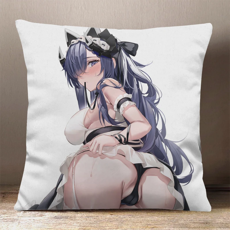 Game Azur Lane KMS August von Parseval Square Throw Pillow Anime Cartoon Printing Siesta Dakimakura Dakimakura Back Cushion