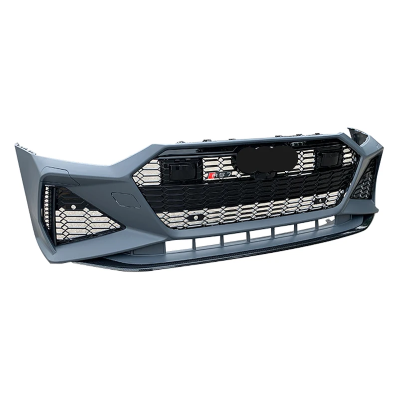 New Upgrade Auto Parts PP Material Body Kit A7 Refit to RS7 Front Bumper with Grille for Audi A7 2019-2023