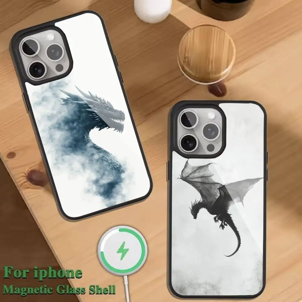 Funda de teléfono Epc d-dragon para funda de carga inalámbrica magnética para iphone 16 15 14 13 12 11 Pro Max Plus Coque