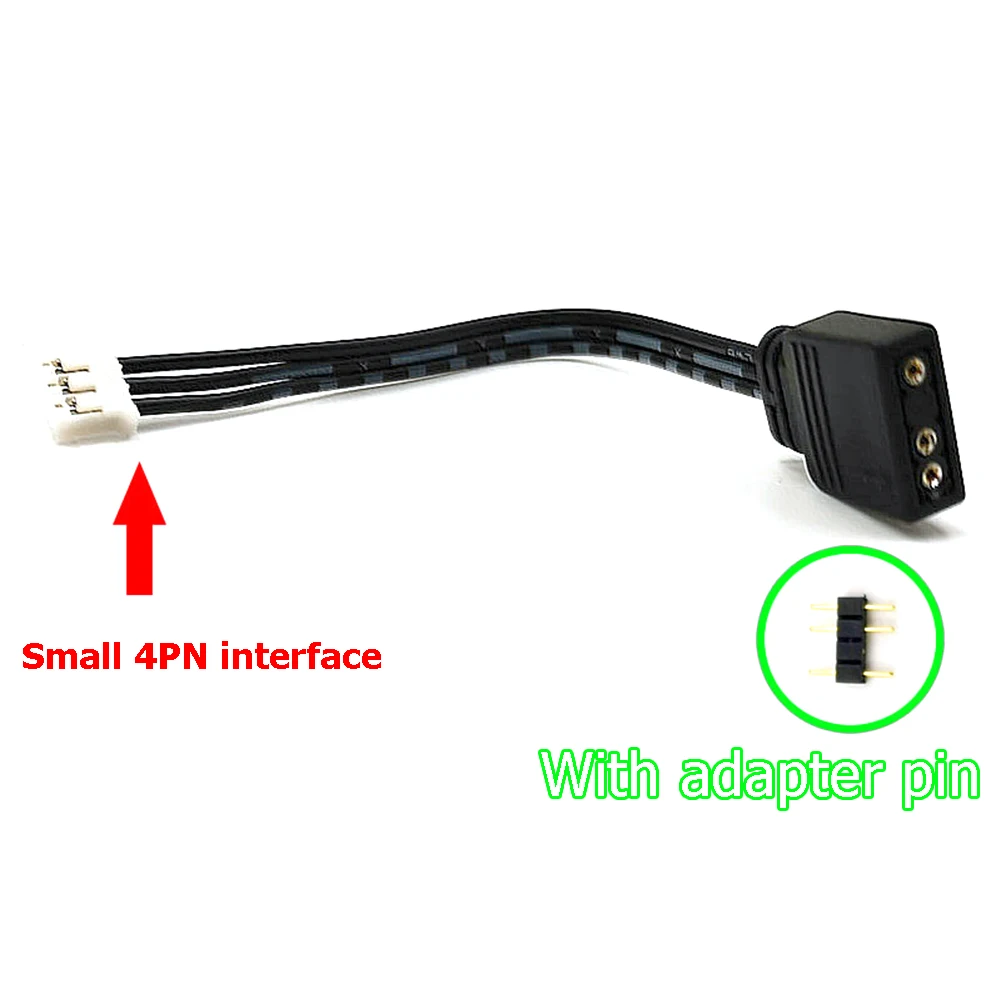Controller Adapter Cable Small 4Pin 6Pin to 5V ARGB 3Pin Cord Household Computer Safety Parts for Coolmoon Fan
