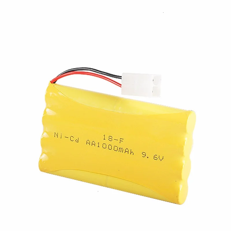 Rc Cars Ni-CD 9.6v 1000mah NiCD Battery For Rc Toys Cars Tanks Truck Robot Gun Boat AA  9.6v Rechargeable Batteries