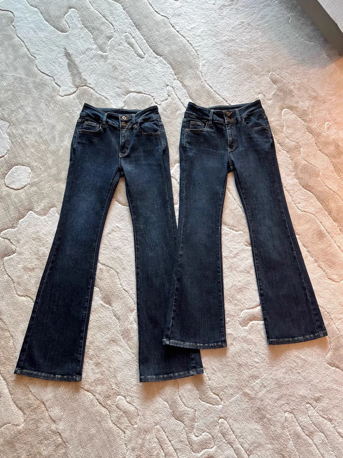 

Fanhuanfeng Women's High Waist Skinny Jeans High Waist Micro Flared Denim Pants Nine Points Length Butt Lifting Elastic Jeans