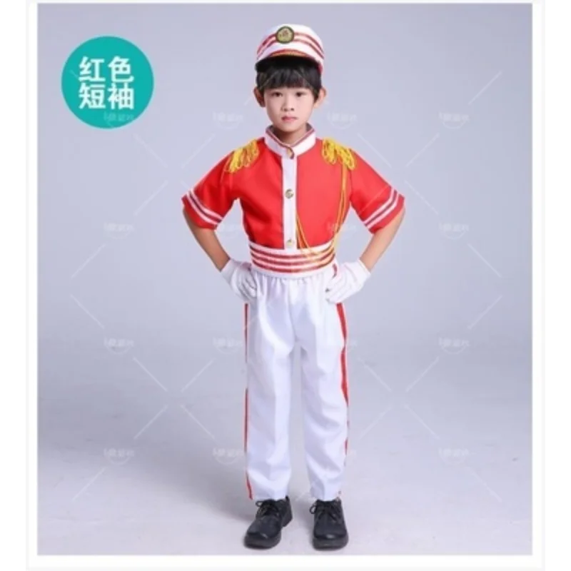 Uniforme de batteur de garde d'honneur pour enfants, olympiques de spectacle de bande de lever du drapeau, élèves du primaire, maternelle