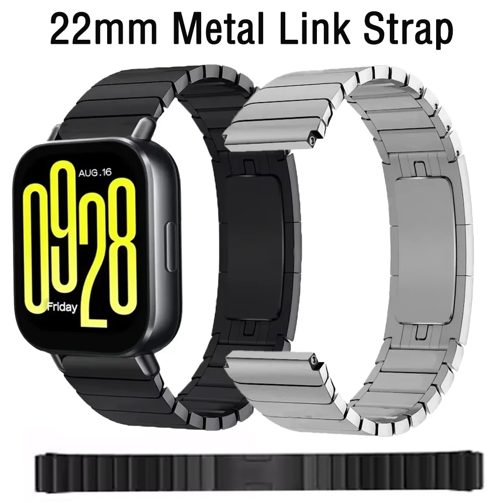 

Металлический ремешок для Redmi Watch 5 Active 5 Lite, браслет из нержавеющей стали, браслет для Huawei Watch 5 GT5 GT4, 46 мм, ремешок Correa