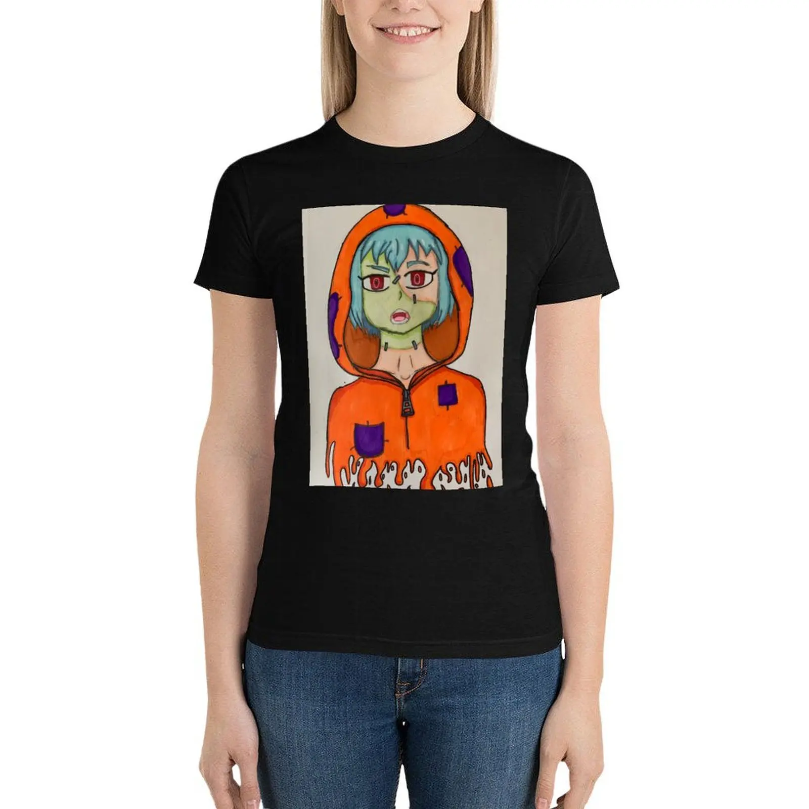 

Zombie Girl T-Shirt kawaii clothes Aesthetic clothing Women tops