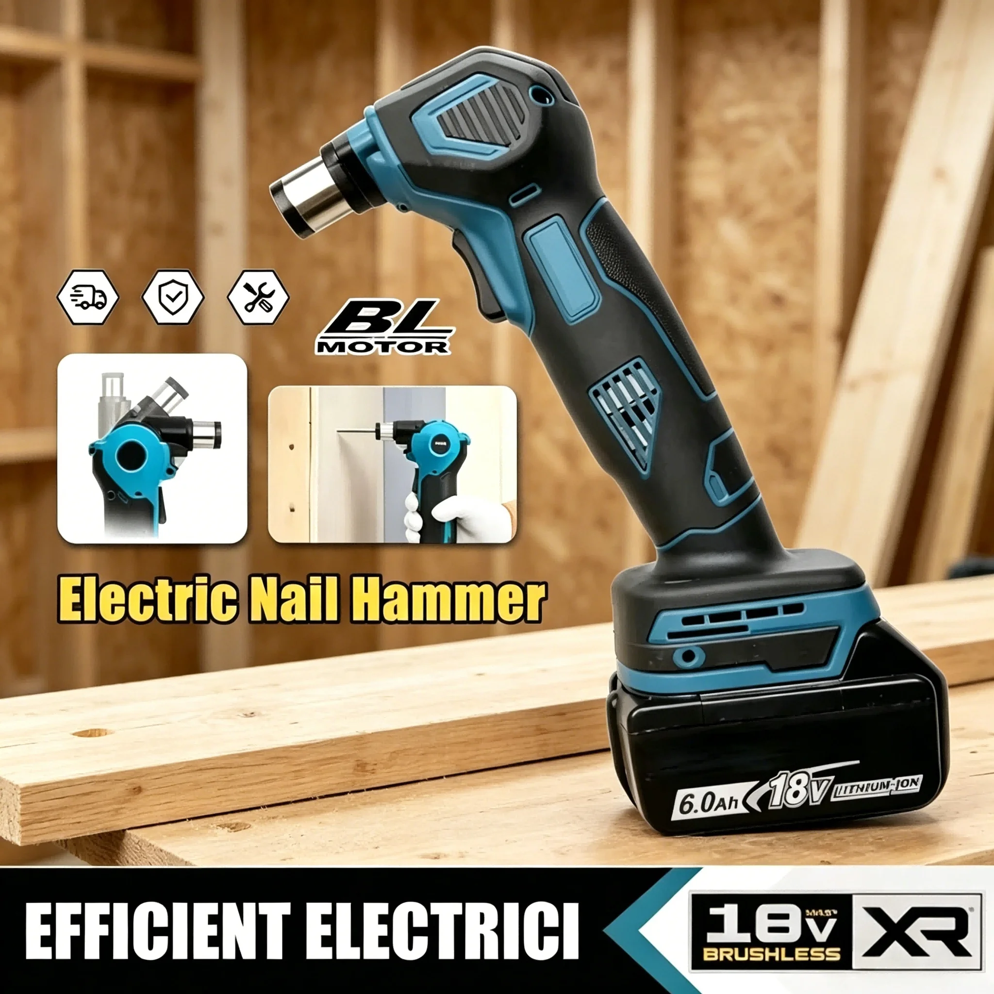 For Makita Brushless Palm Nailer 19000RPM Cordless Electric 