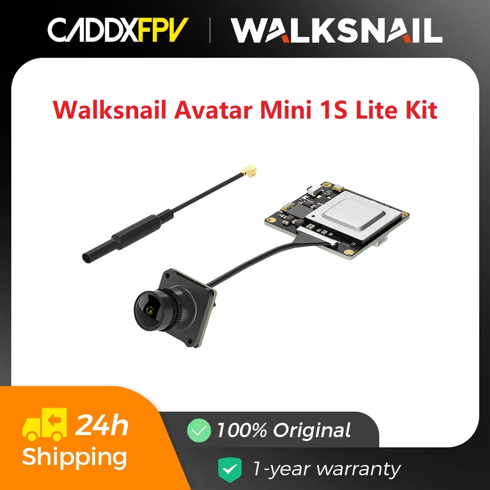 

Walksnail Avatar Mini 1S Lite FPV Kit V3 3.1-13V 1080P 60fps VTX Встроенное хранилище 32G для пульта дистанционного управления FPV Drone DIY Запчасти