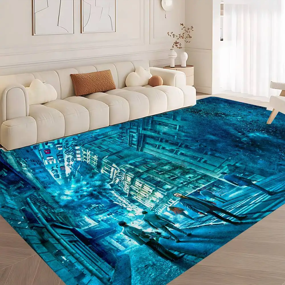 พรมเช็ดเท้าลายภาพยนตร์ไซไฟคลาสสิก ลายอินเซปชั่น ซักได้ กันลื่น ใช้ได้กับห้องนั่งเล่น เก้าอี้โซฟา พื้นที่ต่างๆ ในครัว พรมต้อนรับ