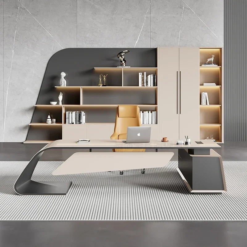 

Executive Desk L Shaped Study Escritorios Office Furniture Designer Modern Office Desks Asthetic Luxury Storage Drawers Writing