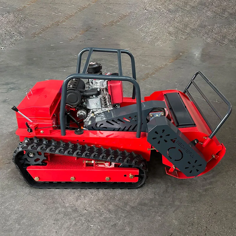 Customized Factory Price zero Turn Tractor Automatic All Terrain Agriculture Rubber Remote Control Lawn Flail Mower