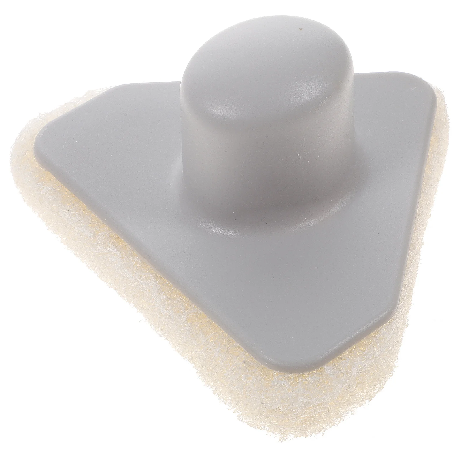 

1pc Triangle Cleaning Sponge Brush Kitchen Bathroom Scrubber Plastic Handle Light Green Stain Removal Wash Pad Soft Ceramic