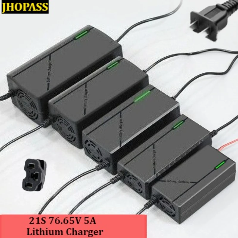 

HD 76,65 В 5A Smart 21S светодиодное зарядное устройство Li-ion LiFePO4 для AC110V-220V E-bike E-Motorcycle Scooter EU AU UK US Plug