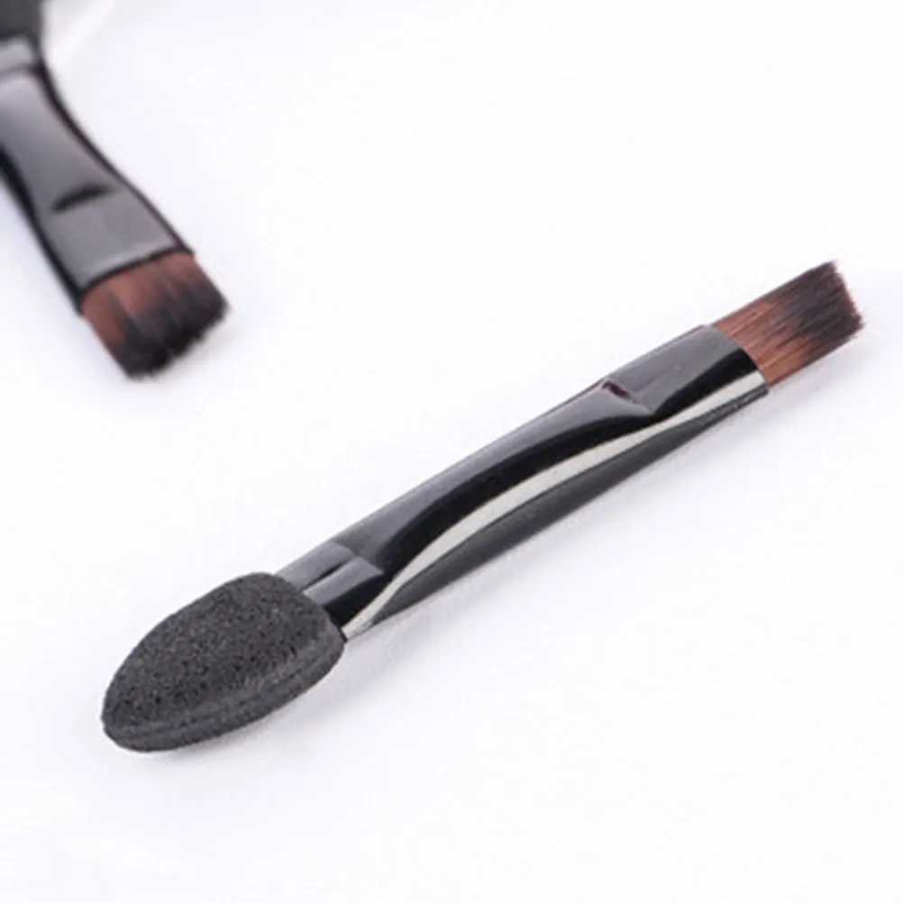 Brosse à ombre à paupières double face, outil de maquillage Portable pour femmes et filles, noir, toucher confortable, poudre facile à coller, 50 pièces