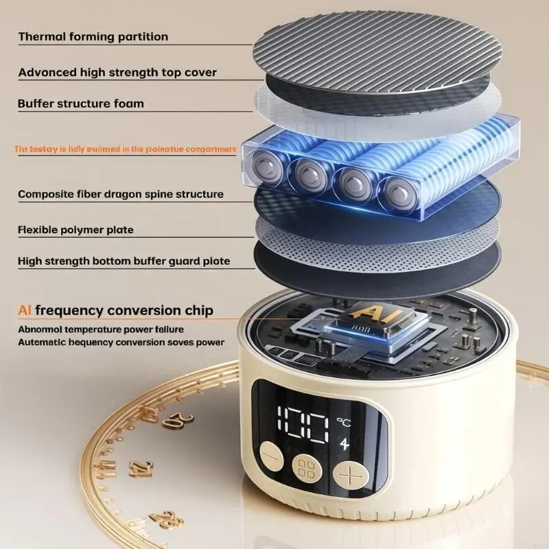 A5YC Fast Heat to 100℃ Transportable Vacuumflask Cup for Baby Equation and Adult Moisturization