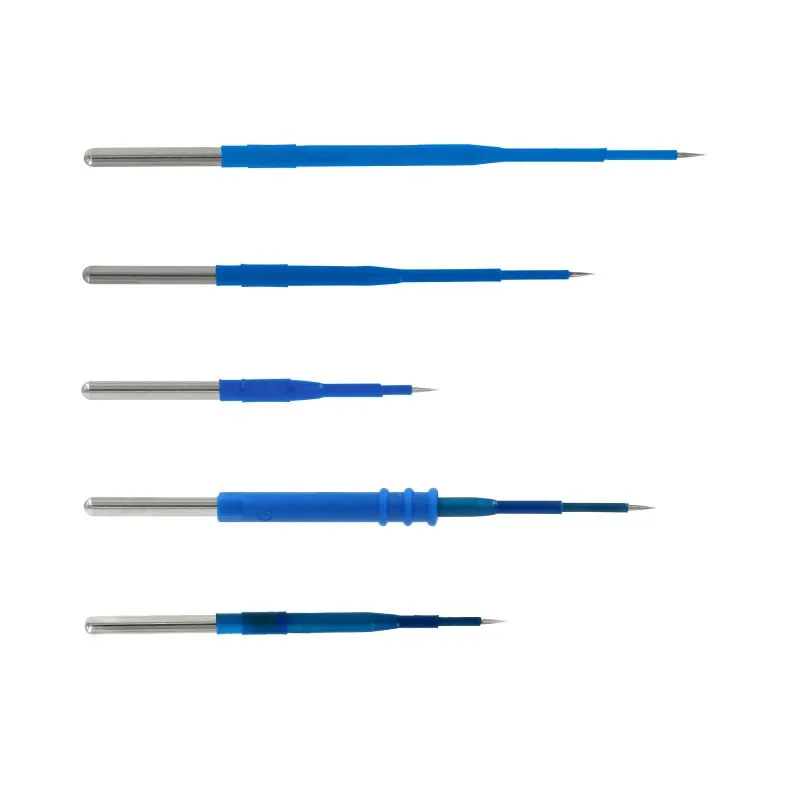 湾曲した針のアクティブ電極、再利用可能なダイアテルミーペンシル、皮膚電極、角度付き針、7cm電気外科