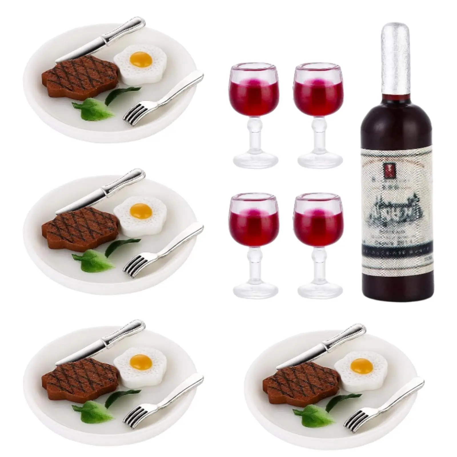 

33 Pieces Miniature Food Drink Model Wine Glasses for Home Living Room Decor