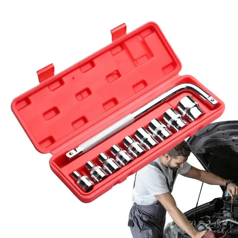 

Wrench And Socket Set 10Piece Drive Wrench Set Socket Set Quick-Release Mechanics Hand Tool Kit Socket Adapter For Cycle