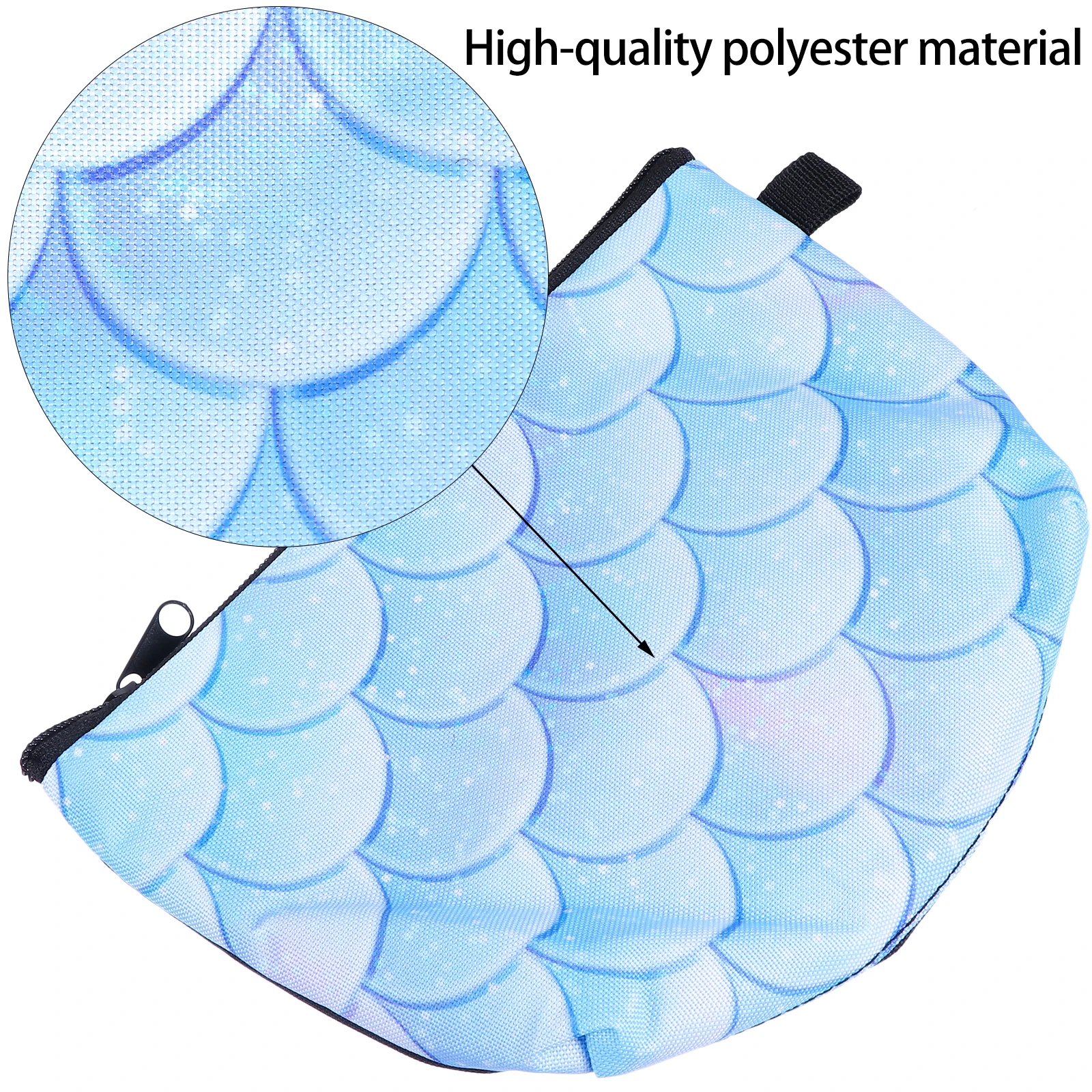 

Mermaid Scale Makeup Bag Large Capacity Travel Storage Polyester Wash Bag Easy Clean Durable Lightweight