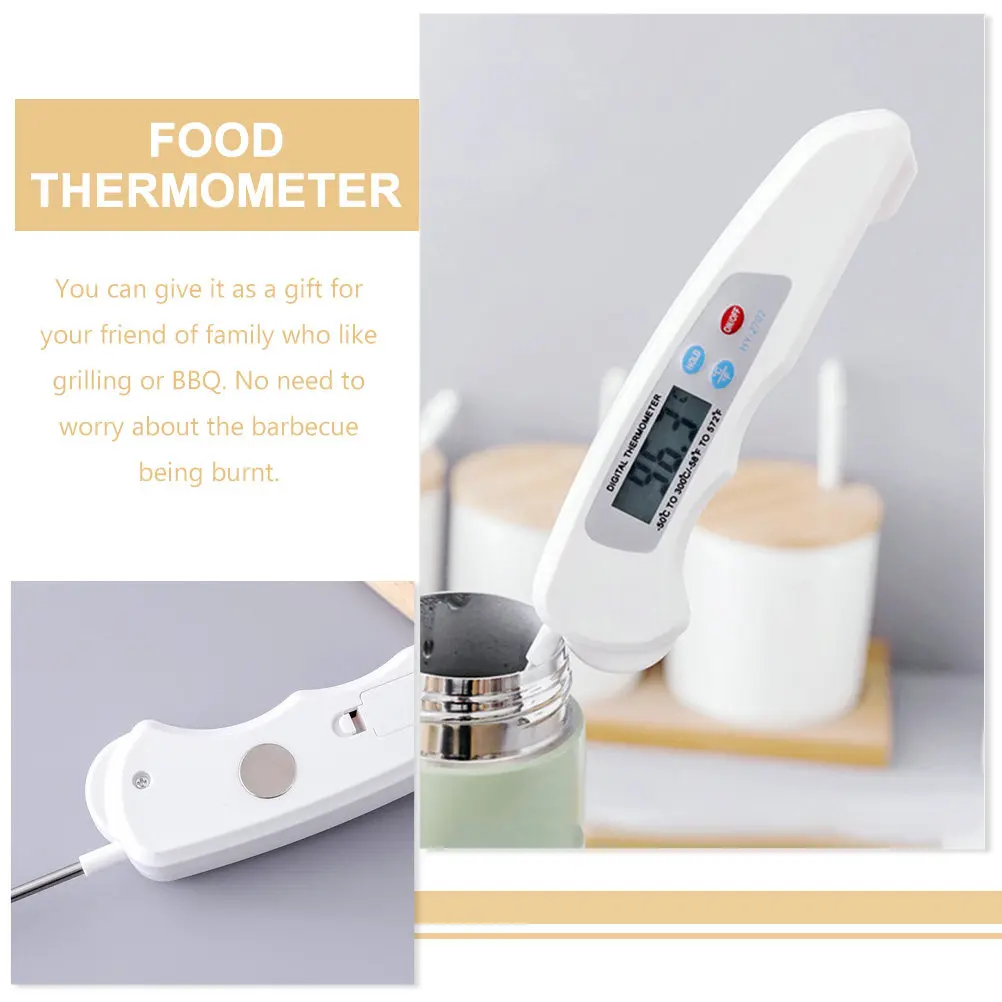 Professional Folding Digital Thermometer for Bbq Meat Cooking Kitchen Food Temperature Measurement Outdoor Grill Picnic Baking