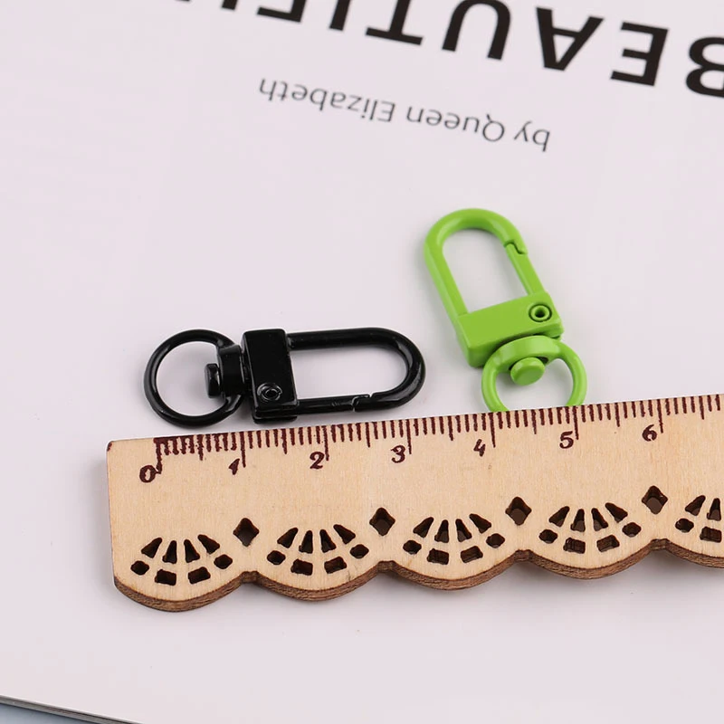 10 pçs/lote 12x33mm fivela de cão rotativa colorido lagosta fechos ganchos para diy jóias fazendo chaveiro corrente acessórios suprimentos