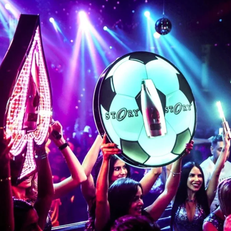 High-End Bespoke LED Bottle Display RackNewed LED Lighted Champagne VIP  Presenter Holder Glorifier L
