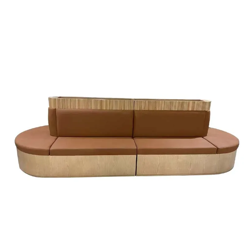 Asiento de tarjeta de forma especial, sofá de asiento de tarjeta de salón de vestíbulo de centro comercial de hotel, respaldo bilateral, asiento de tarjeta de bolsa suave, 5 grupos