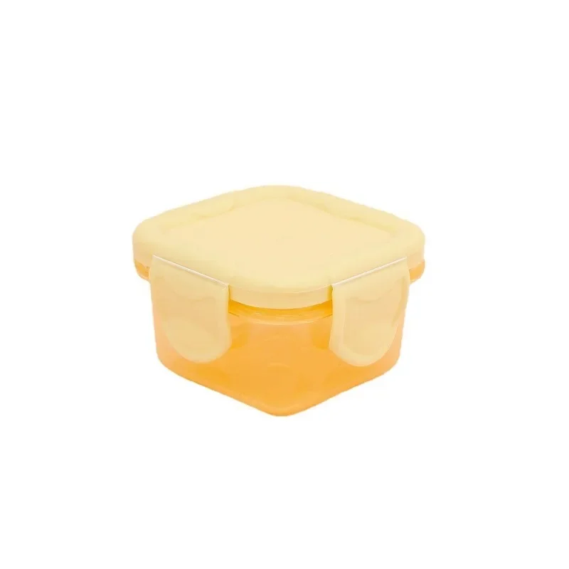 4pcs BPA Free Mini Baby Food Storage Containers Baby Learning Dishes Auxiliary Bowl Portable Sealed Storage Boxs Can Microwave