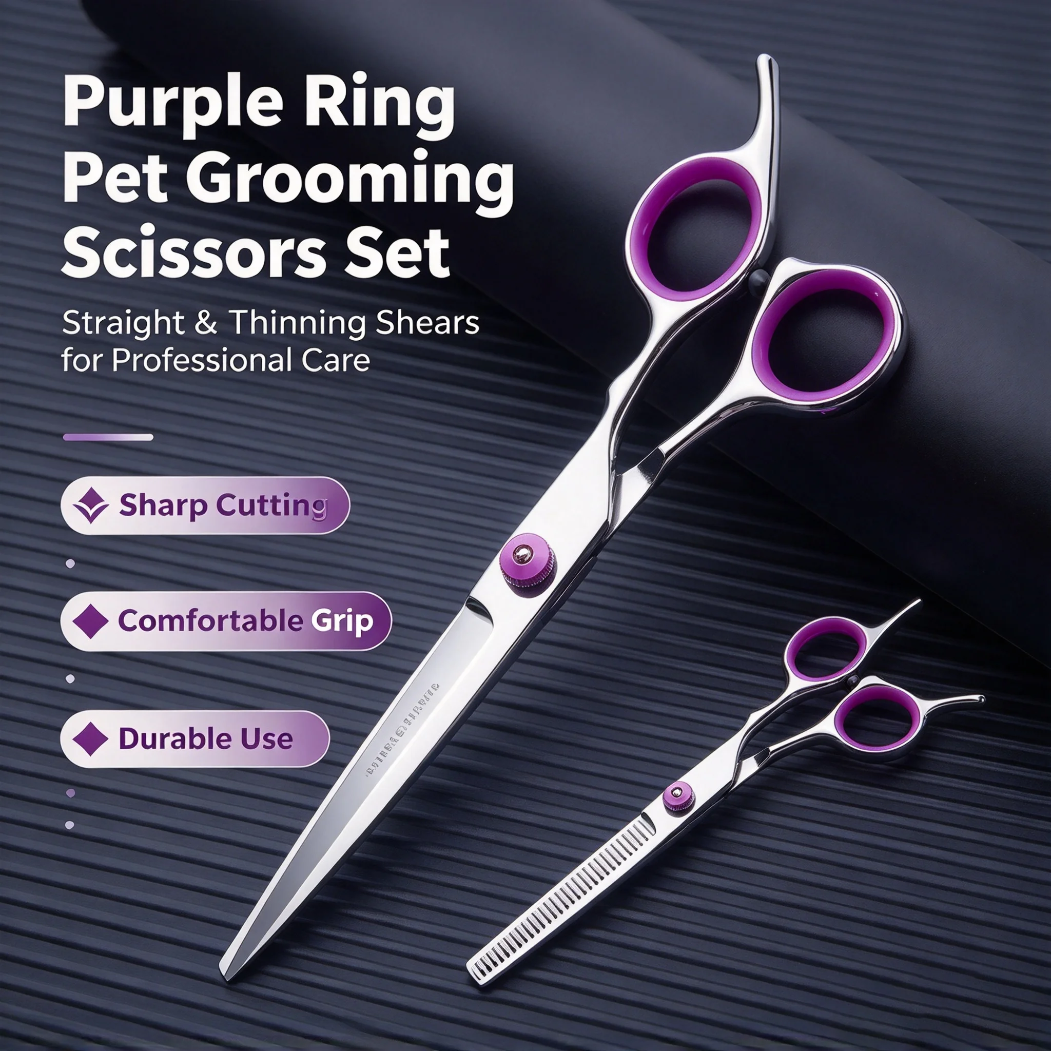 Complete Pet Grooming Shears Kit With Comb And Storage Bag For Pet Stylists Multi Style For Shaping