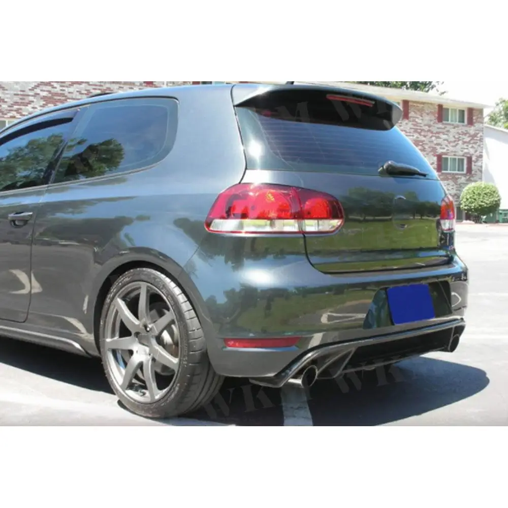 Carbon Fiber FRP Rear Lip Diffuser Spoiler For Volkswagen VW Golf 6 VI MK6 GTI 2010-2013 Back Bumper Lip Guard Car Styling