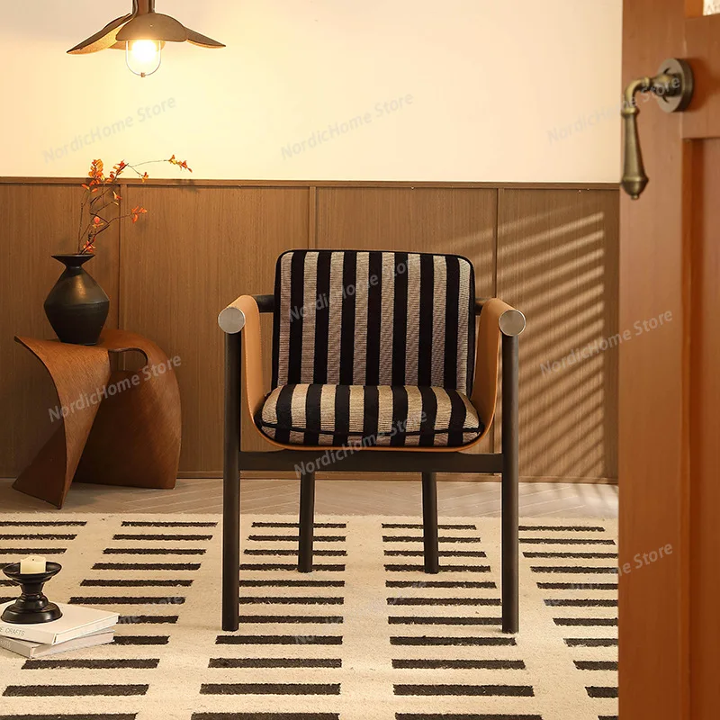 Saddle Leather Dining Chairs Luxury Comfortable Party Accent Dining Chairs Advanced New Style Home Furniture Silla Comedor Lscy