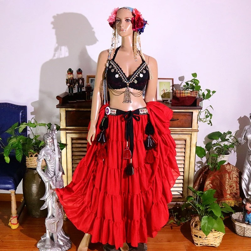 

customized Tribal style belly dancing bra ancient coin chest chain performance bras bellydance costume exotic dancewear tops