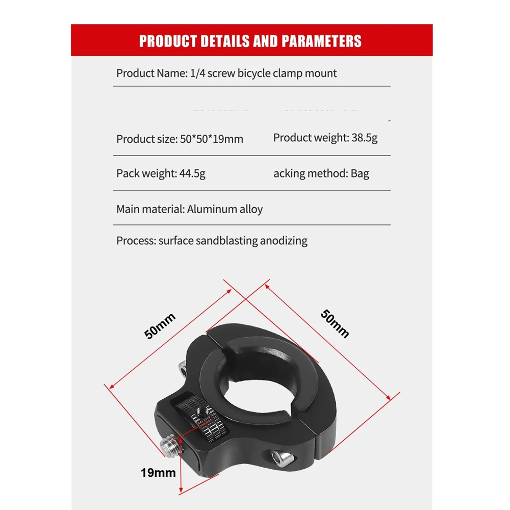 1/4 المسمار المعادن الدراجات دراجة جبل دراجة نارية المقود حامل ل GoPro13 12 11 10 9 8 Insta360 ONE X X2 X3 DJI Osmo Action 3 4