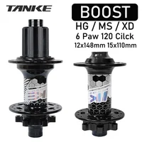 TANKE MTB Bike Hub BOOST 148 bujes de bicicleta 120 Click 6 garras rodamiento 32H 28H HG XD MS freno de disco Micro Spline 8 9 10 11 12 velocidades
