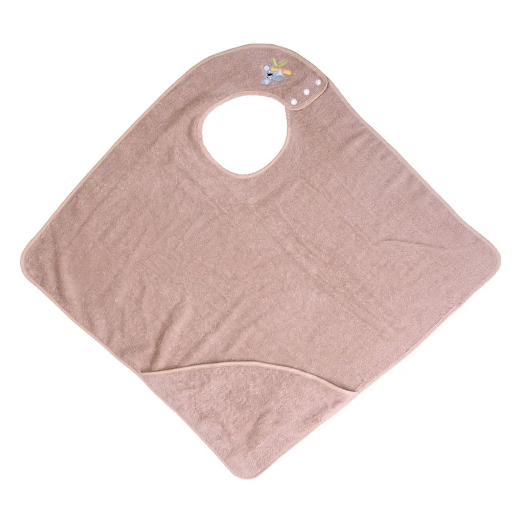 Soft And Absorbent Hooded Baby Towel Hands Free Combed Cotton Easy To Clean Combed Apron Towel Size