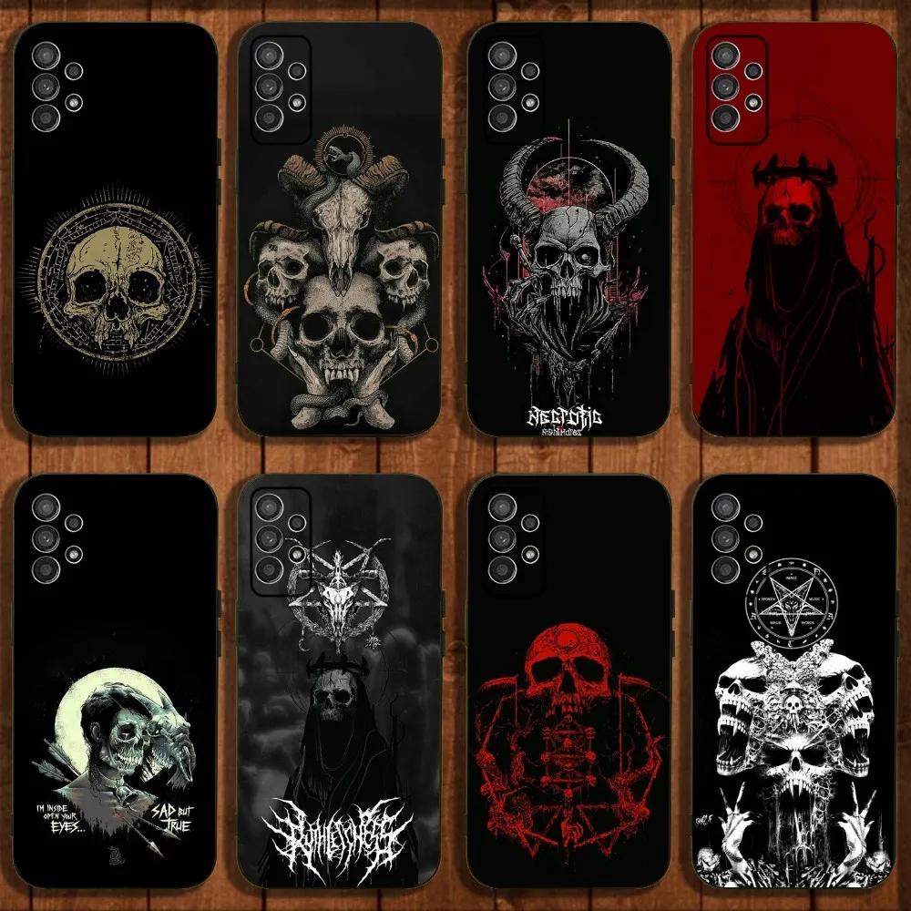 사탄 해골 디자인 휴대폰 케이스 이미지