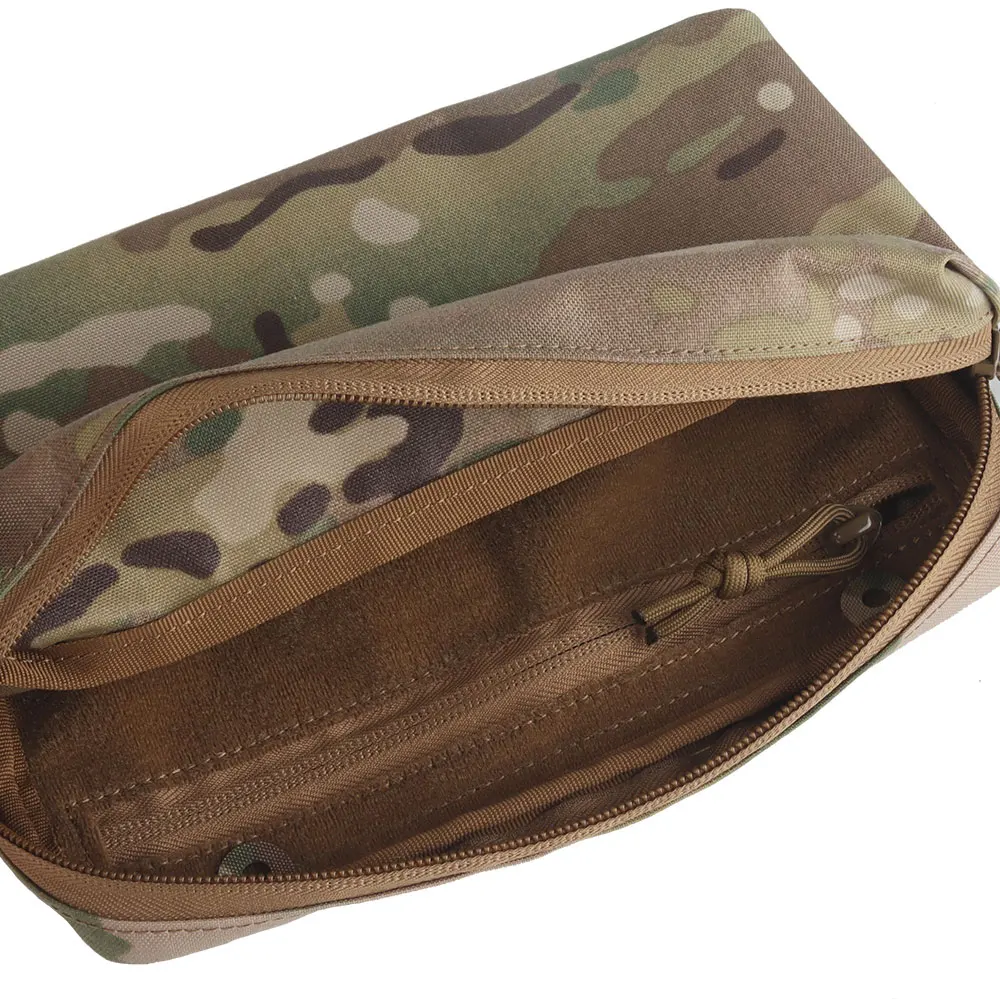 Tactical Gp Zipper Sundries Bag with Shrink Cord Waist Molle Belt Pouch  Accessory Multifunctional Universal Storage