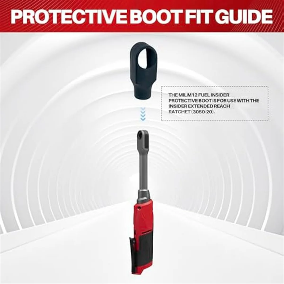 AAA87 Protective Boot 49-16-3050 Reach High Speed Ratchet Protective Boot for Milwaukee M12 Insider Ratchet 3050-20