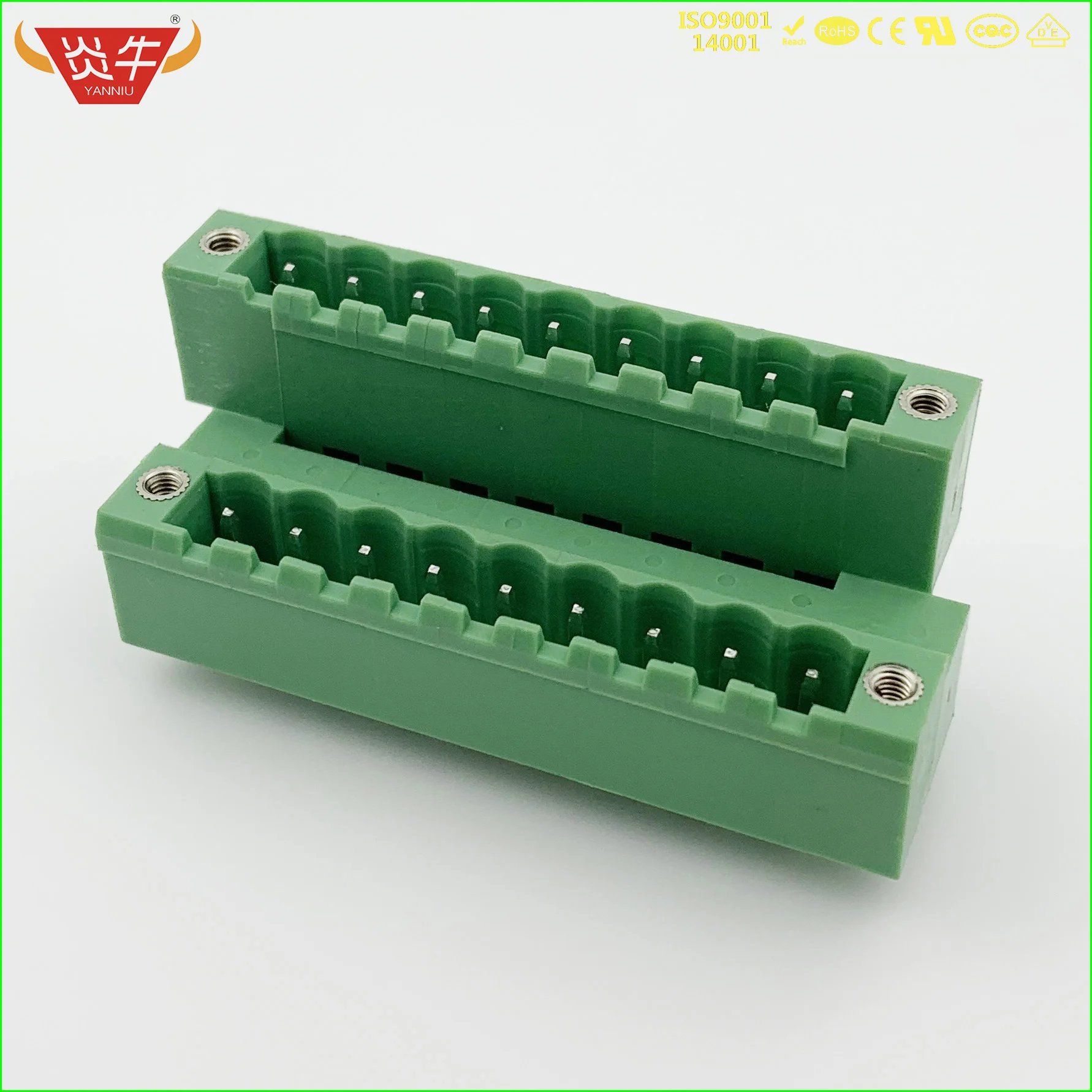 

10Pcs KF2EDGVTM 5.08 2P ~ 12P PCB PLUG-IN TEMINAL BLOCK 2EDGVTM 5.08mm 4PIN ~ 24PIN MDSTBV 2,5 GF PHOENIX CONTACT DEGSON KEFA