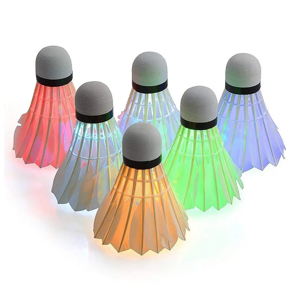 

4Pcs Light Emitting Badminton Birdies for Night Use Smd LED Technology Shines in Reusable and Sturdy Performance